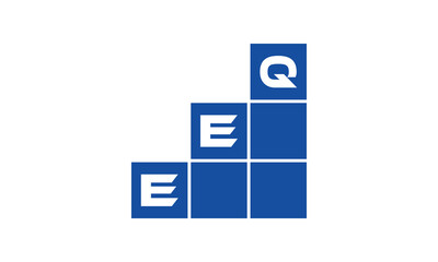 EEQ initial letter financial logo design vector template. economics, growth, meter, range, profit, loan, graph, finance, benefits, economic, increase, arrow up, grade, grew up, topper, company, scale