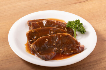 牛ハツ　焼肉用　味付け（ジャン）