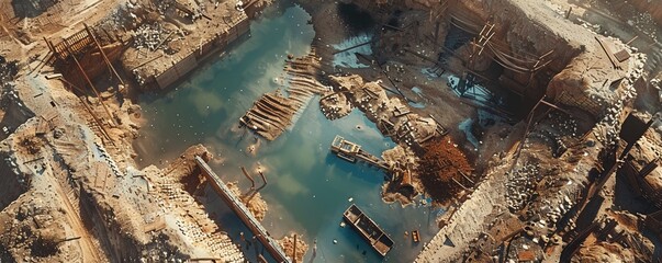 Immerse viewers in the world of archaeology by visualizing the process of excavation from a worms-eye view, creating a narrative that stirs curiosity and appreciation for the historical significance o