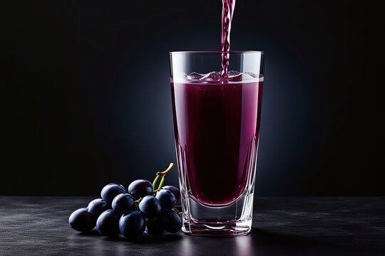 Produce a striking image of a glass brimming with freshly squeezed juice, vibrant in color and freshness, set against a perfectly isolated black background to accentuate its vividness and appeal.