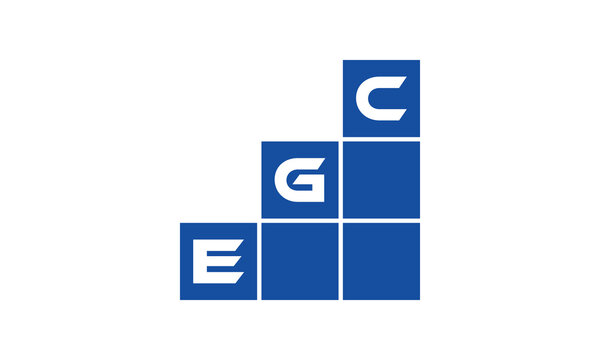 EGC initial letter financial logo design vector template. economics, growth, meter, range, profit, loan, graph, finance, benefits, economic, increase, arrow up, grade, grew up, topper, company, scale