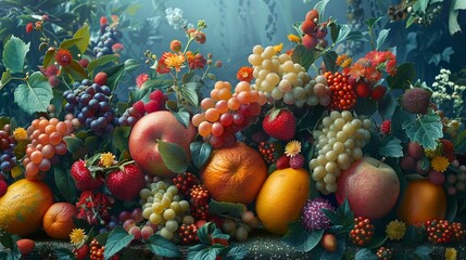 Unleash your creativity by visualizing the mythical fruit from a rear view perspective in a series of images Convey the promise of eternal youth through innovative design, enticing viewers to discover - obrazy, fototapety, plakaty