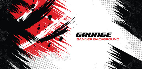 background banner design grunge sporty abstract brush fierce striking halftone professional