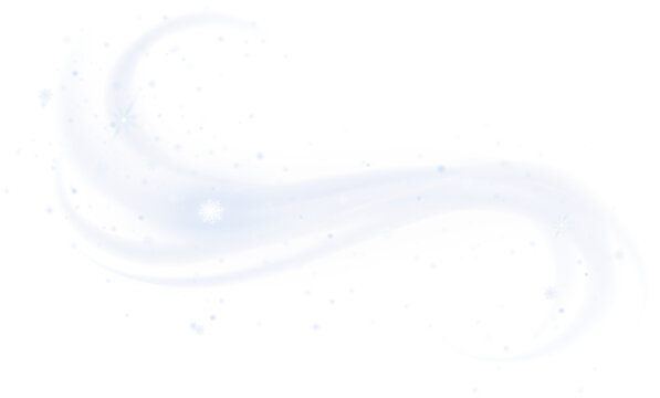 Effect of cold winter wind with snow