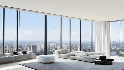 Foto op Plexiglas  Modern Interior Design Highlighting Expansive Views © Mulazimhussain