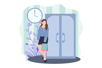 Fashion Designer Flat Design Illustration