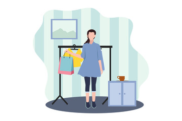 Fashion Designer Flat Design Illustration