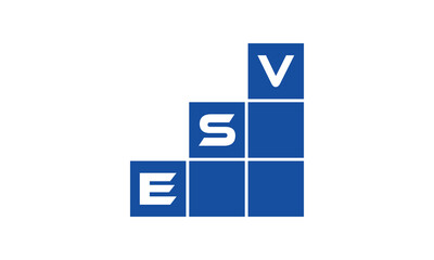 ESV initial letter financial logo design vector template. economics, growth, meter, range, profit, loan, graph, finance, benefits, economic, increase, arrow up, grade, grew up, topper, company, scale