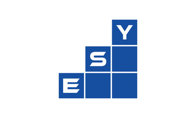 ESY initial letter financial logo design vector template. economics, growth, meter, range, profit, loan, graph, finance, benefits, economic, increase, arrow up, grade, grew up, topper, company, scale