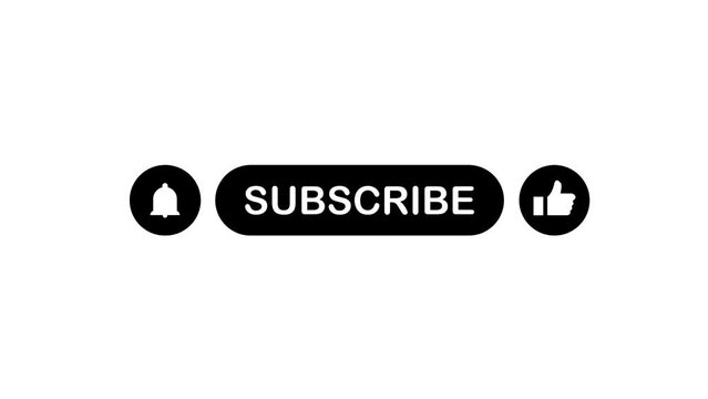 Subscribe Button Like Notification Bell for Your Channel 4K footage.Like and subscribe button.