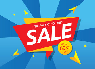 sale banner layout design vector illustration