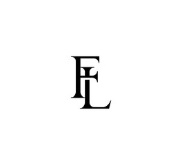 Initial Letter Logo. Logotype design. Simple Luxury Black Flat Vector FL