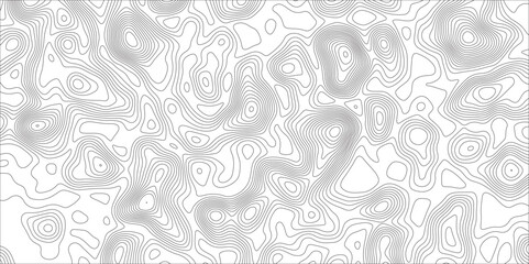 Abstract topographic contours map background. Topographic map and landscape terrain texture grid. Terrain map illustration, Topo contour map on white background, Topographic contour lines.