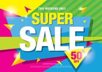 sale banner layout design vector illustration