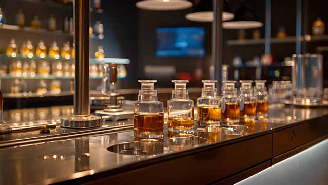 The scent ysis room features advanced equipment and software for testing and perfecting each batch of perfume ensuring a perfect blend every time.