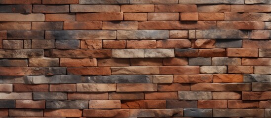 Obraz premium A detailed view of a brick wall featuring a fire hydrant placed in front of it