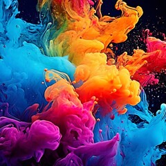 Fototapeta na wymiar Masterpiece of Swirling Colors on Turbulent Flow