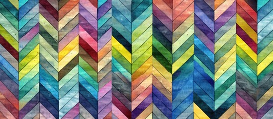 Create a vibrant watercolor pattern resembling a herringbone design