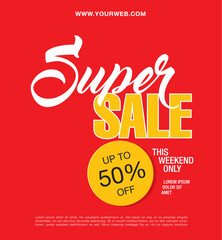 sale banner layout design vector illustration