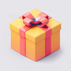 Obraz premium C4D New Year gift box New Year festive gift box, Christmas New Year Valentine's Day concept illustration