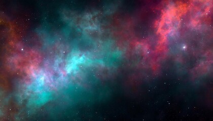 nebula and stars in night sky web banner space background