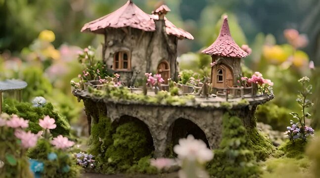A Tiny House Stands Guard Over a Field of Vibrant Blooms