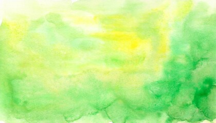 Fototapeta na wymiar watercolor light green background texture watercolour green yellow color backdrop