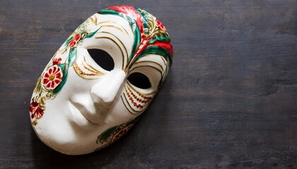 ceramic mask traditional elegant dark background mexico latin america