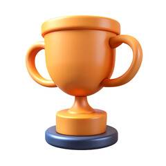 champion cup icon winners trophy isolated on white background 3d render illustration