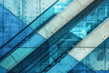 Abstract patterns formed by urban infrastructure and architecture. - obrazy, fototapety, plakaty