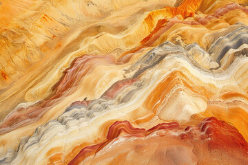 Aerial views of desert landscapes creating unique abstract visuals.