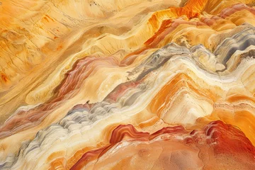 Fototapeten Aerial views of desert landscapes creating unique abstract visuals. © Degimages