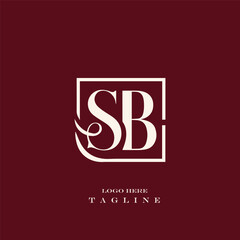 SB initial letter logo design