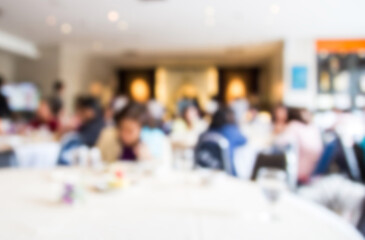 Fototapeta premium Blur image of restaurant for background