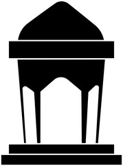 muslim illustration mosque silhouette arabic logo ramadan icon mubarak outline moon islam islamic culture religion holiday religious eid ramazan shape holy arabian month for vector graphic background