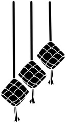 ketupat illustration religion silhouette ramadan logo decoration icon Indonesia outline islamic islam muslim mubarak celebration arabic calligraphy mosque holiday shape festival holy culture for