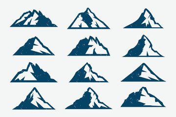 mountain icon set logo design , vector illustration