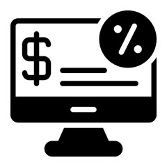 commission glyph icon