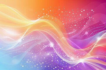 Abstract background featuring smooth colorful waves blending harmoniously
