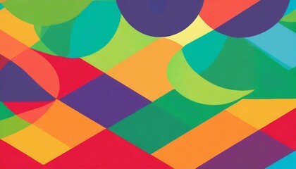 colorful wallpaper image depicting diferent colorful shapes