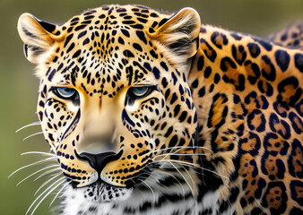 Obraz premium close up portrait of a leopard