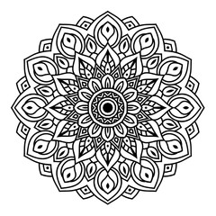 Mandala Coloring Page for Mindful Relaxation