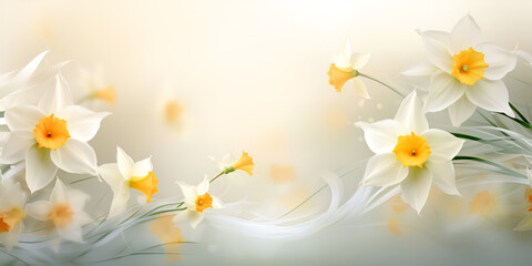 Playful daisies photo realistic illustration generative ai yellow white flower daisies leaves graceful with blured background
