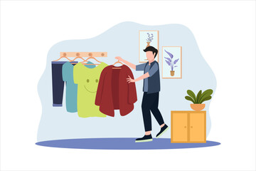 Fashion Designer Flat Design Illustration