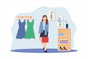 Fashion Designer Flat Design Illustration