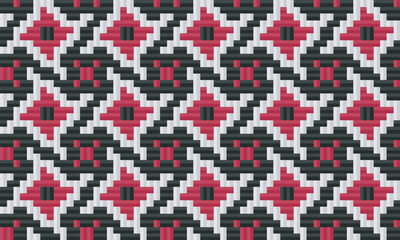 Seamless traditional woven pattern called Anyaman

