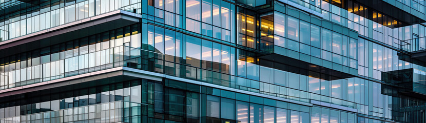 Fototapeta na wymiar architectural glass in a large glass building.