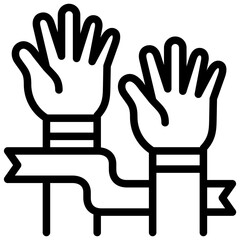 Fototapeta premium social care icon illustration design with outline