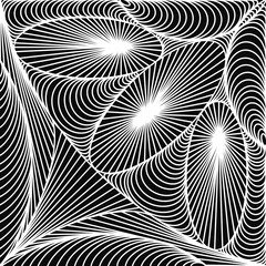 Abstract, Doodle, Doodle abstract lines consist of white lines, line patterns, art, white lines with black background.