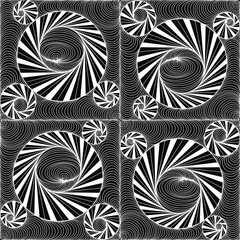 Abstract, Doodle, Doodle Abstract lines consist of lines, curved soft line patterns, line patterns make up images, circle illustrations, art, white stripes with black background.